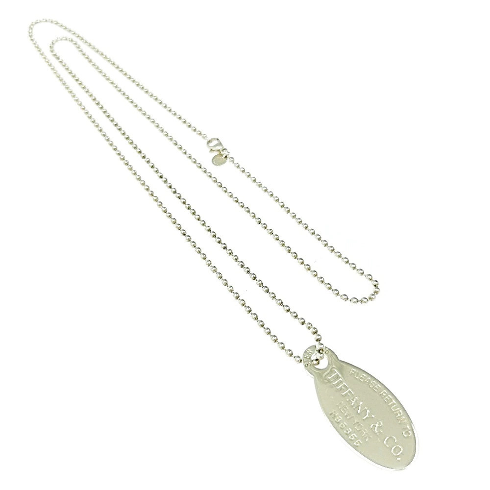 TIFFANYCo Tiffany Silver to Oval Necklace Silver
